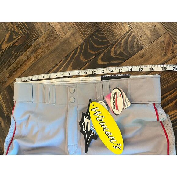 Easton Grey Athletic Active Softball Pro Pants Women XL Red Pipping League Comfy - Picture 4 of 8